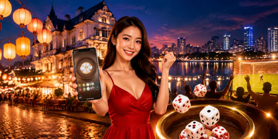 Người chơi Tài Xỉu tại chợ đêm Đà Lạt, không khí nhộn nhịp và ánh đèn lung linh